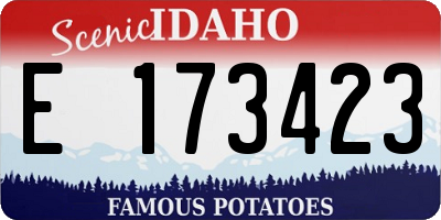 ID license plate E173423