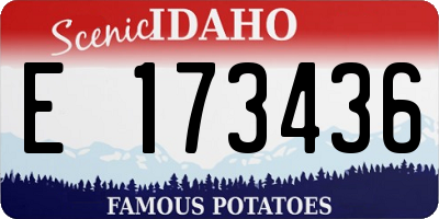 ID license plate E173436