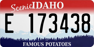 ID license plate E173438