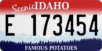 ID license plate E173454