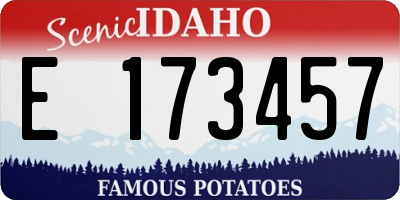 ID license plate E173457