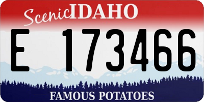 ID license plate E173466