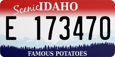 ID license plate E173470