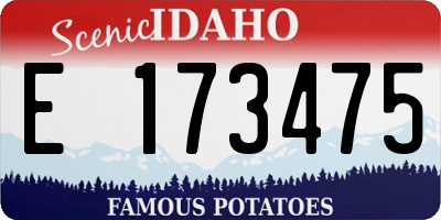 ID license plate E173475