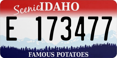 ID license plate E173477