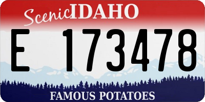 ID license plate E173478
