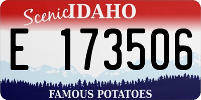 ID license plate E173506