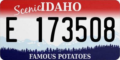 ID license plate E173508