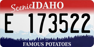 ID license plate E173522