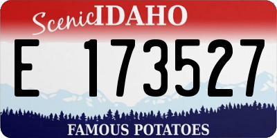 ID license plate E173527