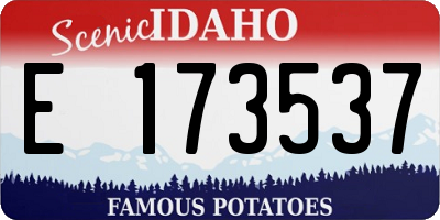 ID license plate E173537