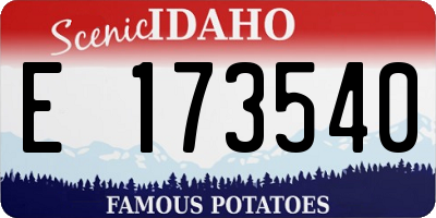 ID license plate E173540