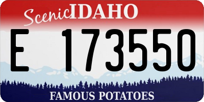 ID license plate E173550