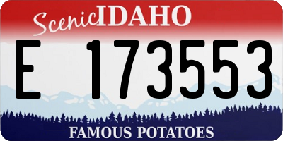 ID license plate E173553