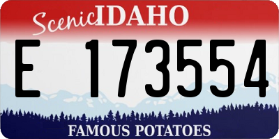 ID license plate E173554