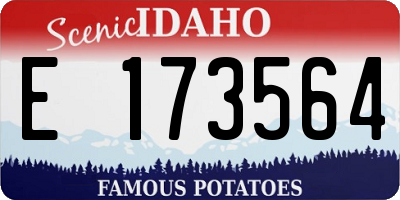 ID license plate E173564