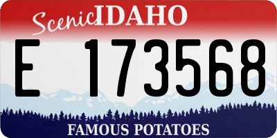 ID license plate E173568