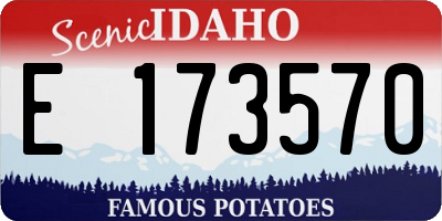 ID license plate E173570