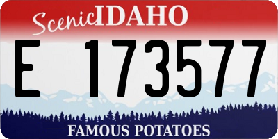 ID license plate E173577