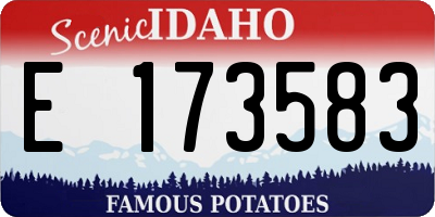 ID license plate E173583