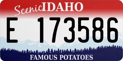 ID license plate E173586