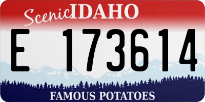 ID license plate E173614