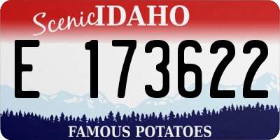 ID license plate E173622