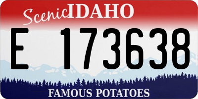 ID license plate E173638