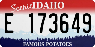 ID license plate E173649