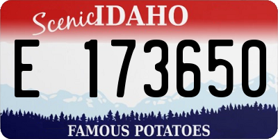 ID license plate E173650