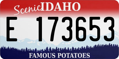 ID license plate E173653