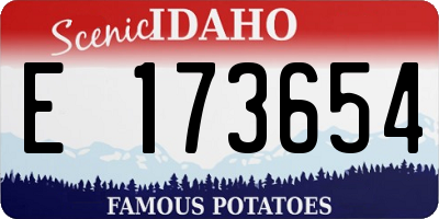 ID license plate E173654
