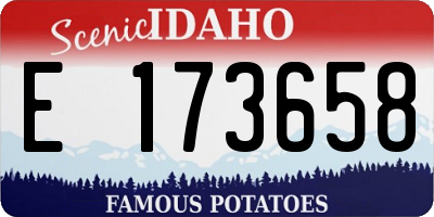 ID license plate E173658
