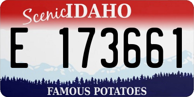 ID license plate E173661