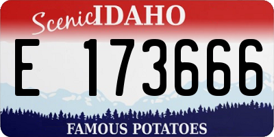 ID license plate E173666