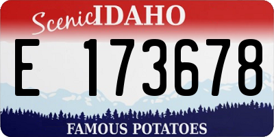 ID license plate E173678