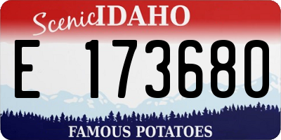 ID license plate E173680