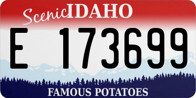 ID license plate E173699