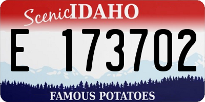 ID license plate E173702