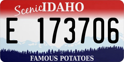 ID license plate E173706