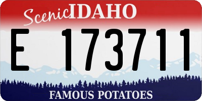 ID license plate E173711