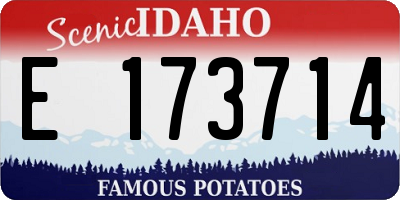 ID license plate E173714