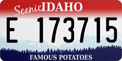 ID license plate E173715