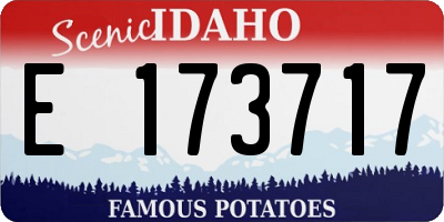 ID license plate E173717