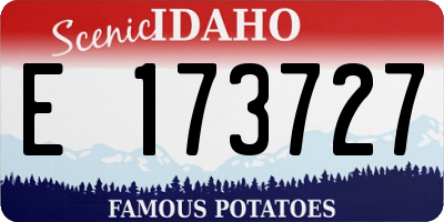 ID license plate E173727