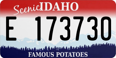 ID license plate E173730