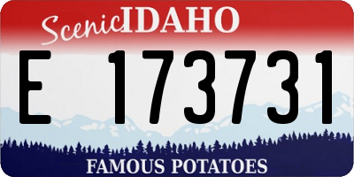 ID license plate E173731