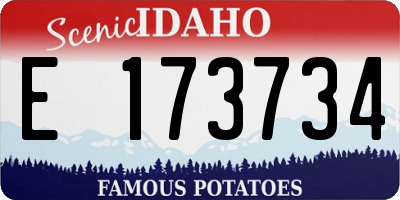 ID license plate E173734