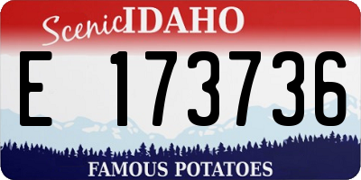 ID license plate E173736