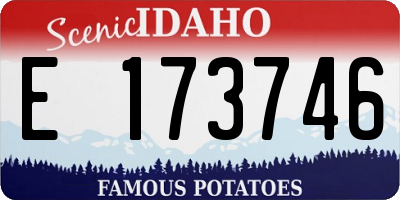 ID license plate E173746